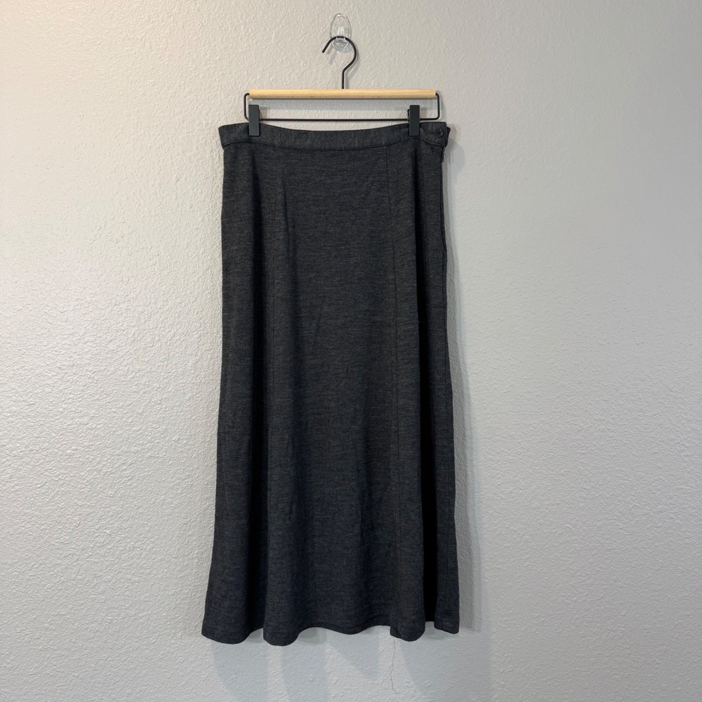 VTG Hanna Andersson Girl's Size 16 Charcoal Gray Wool Blend A-Line Maxi Skirt